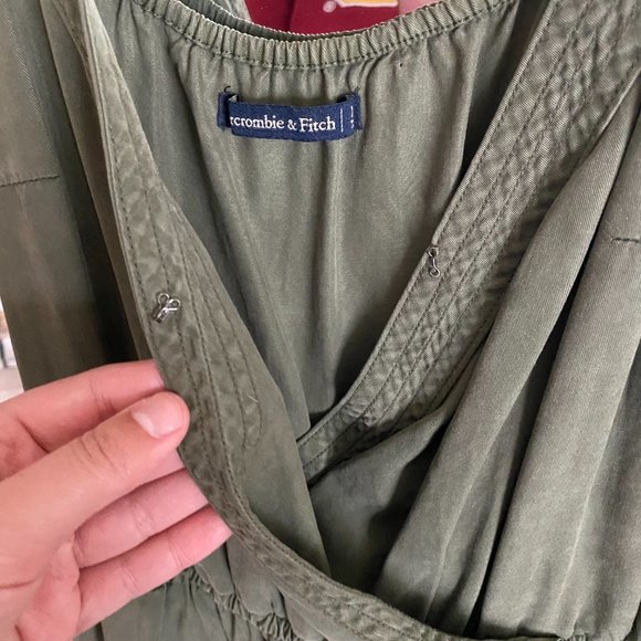 A&F Olive Utility Romper - Picture 2 of 6